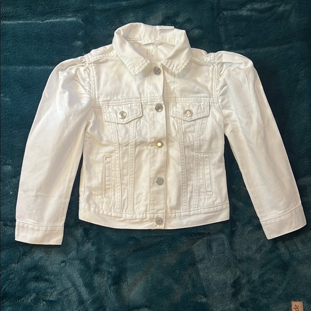 Gap Girls White Denim Jacket